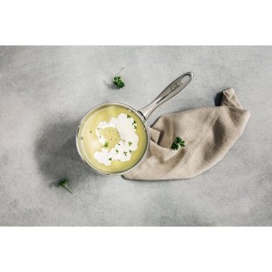 Stieltopf – GEMÜTLICH & TRENDIG – KLASSISCH – Edelstahl – Ø 16 cm – 1,61 l – Geeignet für alle Herdarten, inklusi