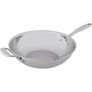 Wok – GEMÜTLICH & TRENDIG – KLASSISCH – Edelstahl – Ø 30 cm – Geeig...
