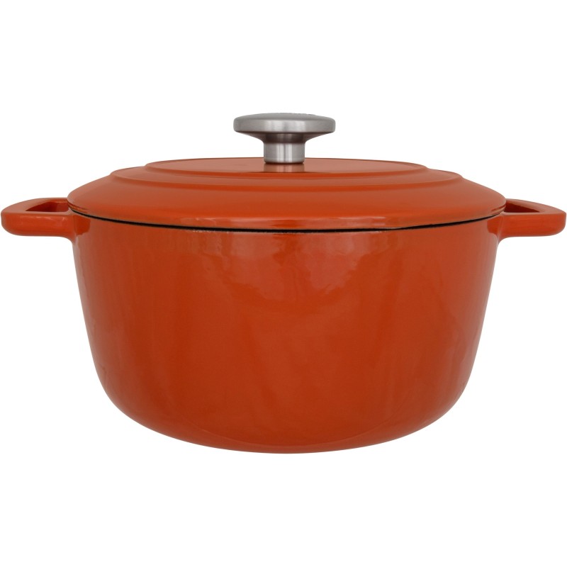 Cocotte avec couvercle - COSY & TRENDY - FONTESTIC - Fonte émaillée- Ø24 cm - 4,6 L - Tous feux dont induction - Rouille