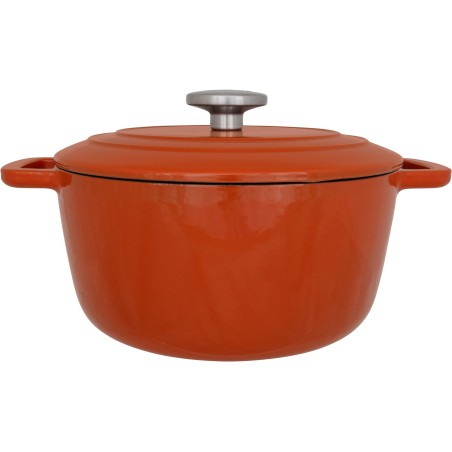 Cocotte avec couvercle - COSY & TRENDY - FONTESTIC - Fonte émaillée- Ø24 cm - 4,6 L - Tous feux dont induction - Rouille