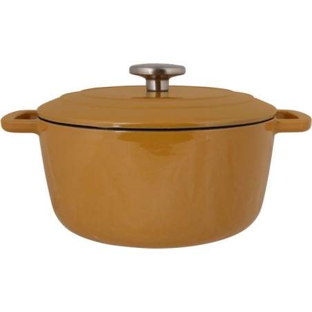 Schmortopf mit Deckel – GEMÜTLICH & TRENDIG – FONTESTIC – Emailliertes Gusseisen – Ø 24 cm – 4,6 l – Für alle Her