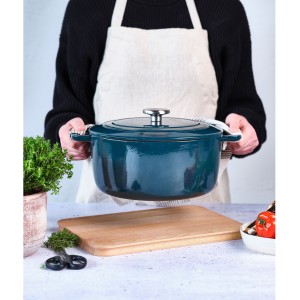Cocotte avec couvercle - COSY & TRENDY - FONTESTIC - Fonte émaillée- Ø28 cm - 6,15 L - Tous feux dont induction - Bleu
