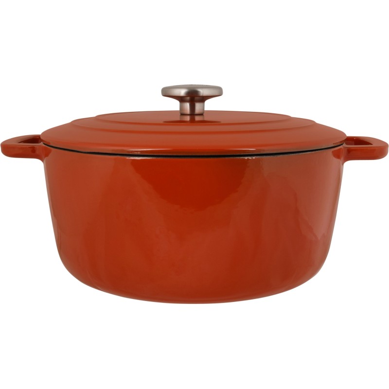 Cocotte avec couvercle - COSY & TRENDY - FONTESTIC - Fonte émaillée- Ø28 cm - 6,15 L - Tous feux dont induction - Rouille