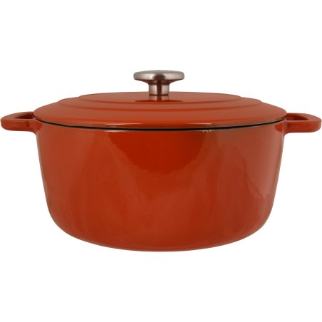 Cocotte avec couvercle - COSY & TRENDY - FONTESTIC - Fonte émaillée- Ø28 cm - 6,15 L - Tous feux dont induction - Rouille