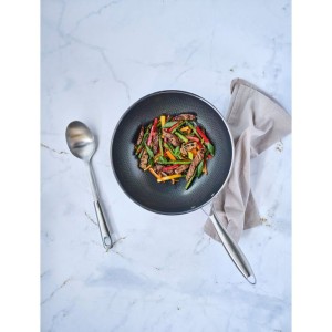 Wok - COSY & TRENDY - HEXAPRO - Acier inoxydable - Ø24 cm - Anti-adhésive - Tous feux dont induction