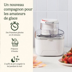 Eismaschine - CUISINART - ICEM10E - 12 W - 475 ml - Weiß |  Eismasc...