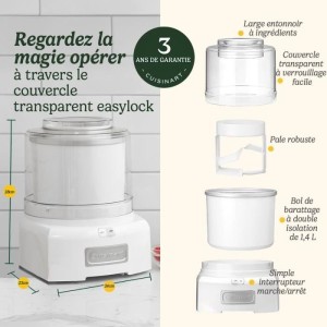 CUISINART Eismaschine - ICE21E - 35 W - 1,4 L - Weiß