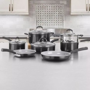 Batterie de cuisine - Tous feux dont induction - CUISINART - 54C11BKEU - Céramique - Antiadhésif - 11 pieces