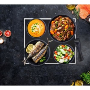 Arthur Martin Removable kitchen battery 15 pieces 16-20-22-24-26 cm black-All lights including induction