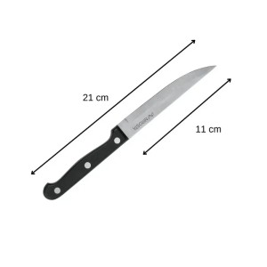 Lot de 6 couteaux a steak - NIROSTA - 21 cm