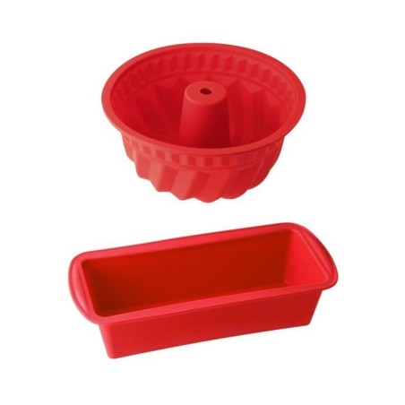Silikon-Kougelhopf- und Kuchenform – DR oeTKER – Flexxibel Love – Rot