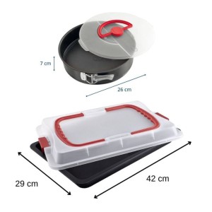 Backblech mit Deckel und Springform - DR oeTKER - Bake and Go - 42 x 29 cm