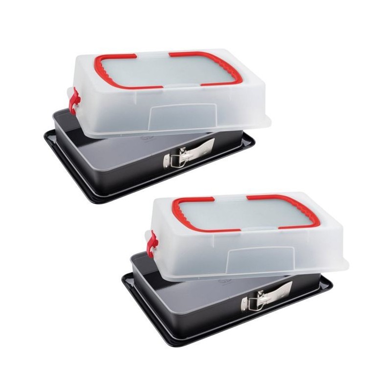 2er-Set Springformen mit Deckel - DR oeTKER - Back-Idee Kreativ - 42 x 29 cm