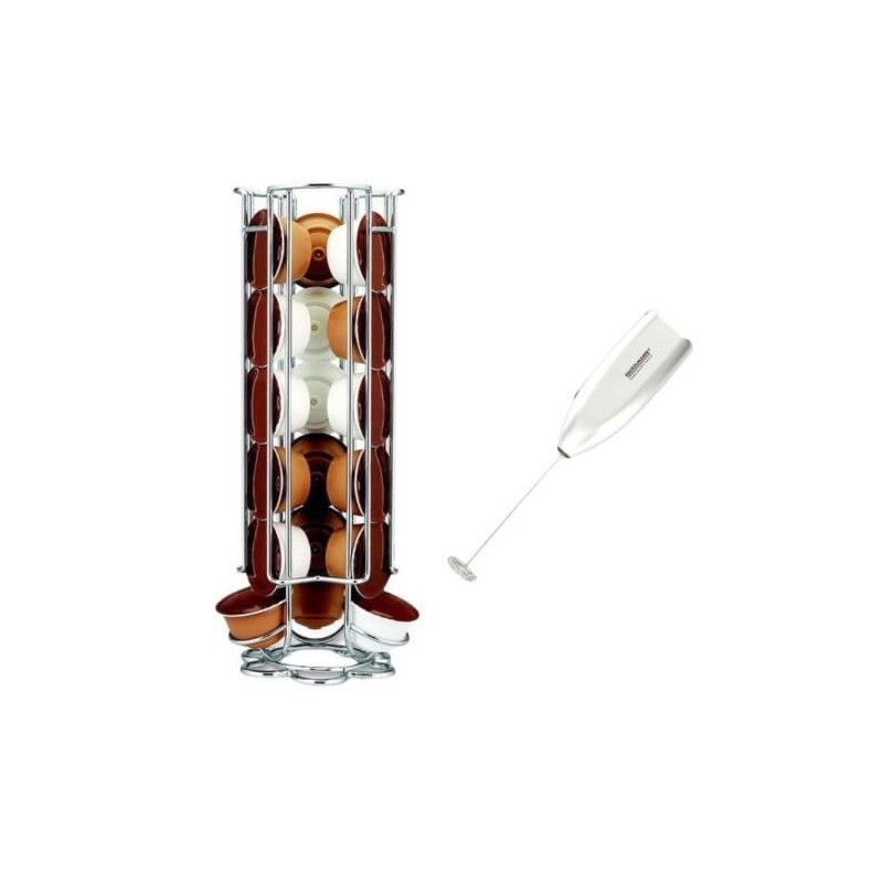 Ensemble a café avec porte capsules Dolce Gusto et mousseur a lait - FACKELMANN