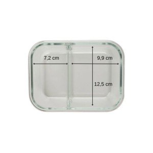 2er-Set Lunchboxen aus Glas - FACKELMANN - Move - Zwei Fächer - 100...
