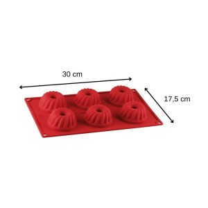 Lot de 2 moules a kougelhofs 6 empreintes - DR oeTKER - Flexxibel Love - 30 x 18 cm