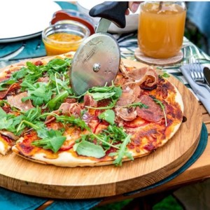 Gelochter Pizzateller und Radset - FACKELMANN PROFESIONAL - 32 cm |...