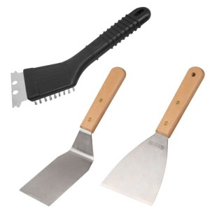 Ensemble 3 ustensiles professionnels - FACKELMANN PROFESIONAL - Pour plancha