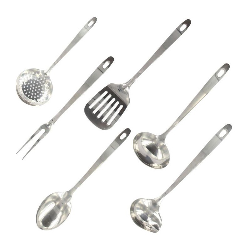 Ensemble ustensiles de cuisine 6 pieces - FACKELMANN - Oxford - Inox