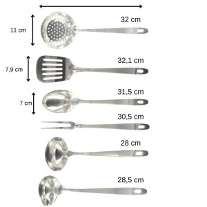 Ensemble ustensiles de cuisine 6 pieces - FACKELMANN - Oxford - Inox