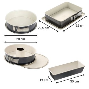 4er-Set Kuchenformen in verschiedenen Formen, 28 bis 32 cm – DR OETKER – Back-Trend