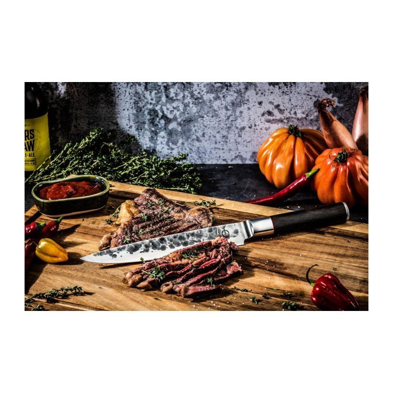 Couteau a viande - FORGED - SEBRA - Acier japonais 440C - Manche en bois Dalbergia - L 20,5 cm