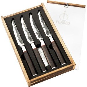 4-teiliges Steakmesser-Set – GESCHMIEDET – SEBRA – Japanischer 440C...