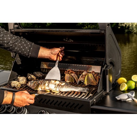 Plancha-Spatel – GESCHMIEDET – CHURRASCO – Edelstahl S – 34,5 x 16,5 x 4,55 cm