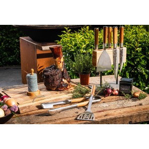 Schlitzspatel – GESCHMIEDET – CHURRASCO – Edelstahl S – 38,5 x 13,5...