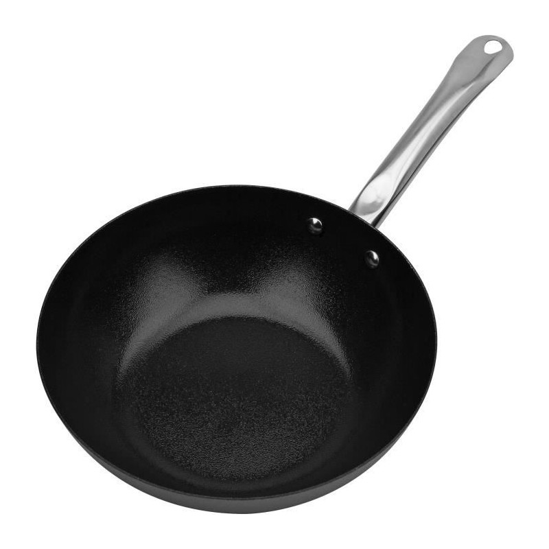 Wok acier carbone - GSW - AVANTI - 28 cm - Induction