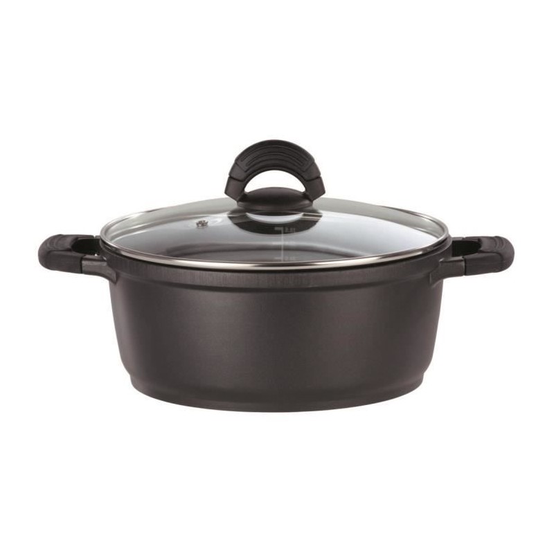 Cast aluminum casserole dish - GSW - SILCOGUSS - 28 cm - Induction - Black