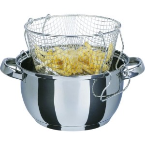Fritteuse - GSW - 488204 - Induktion - 22 cm - Glasdeckel - Edelstahl