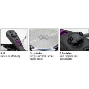 Schnellkochtopf - Induktion - GSW - RAPID - 18 cm / 4 L - Edelstahl...