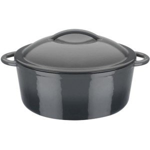 Massiver Gusseisentopf - GSW - GREY SHADOW - 24 cm - Rund - Indukti...