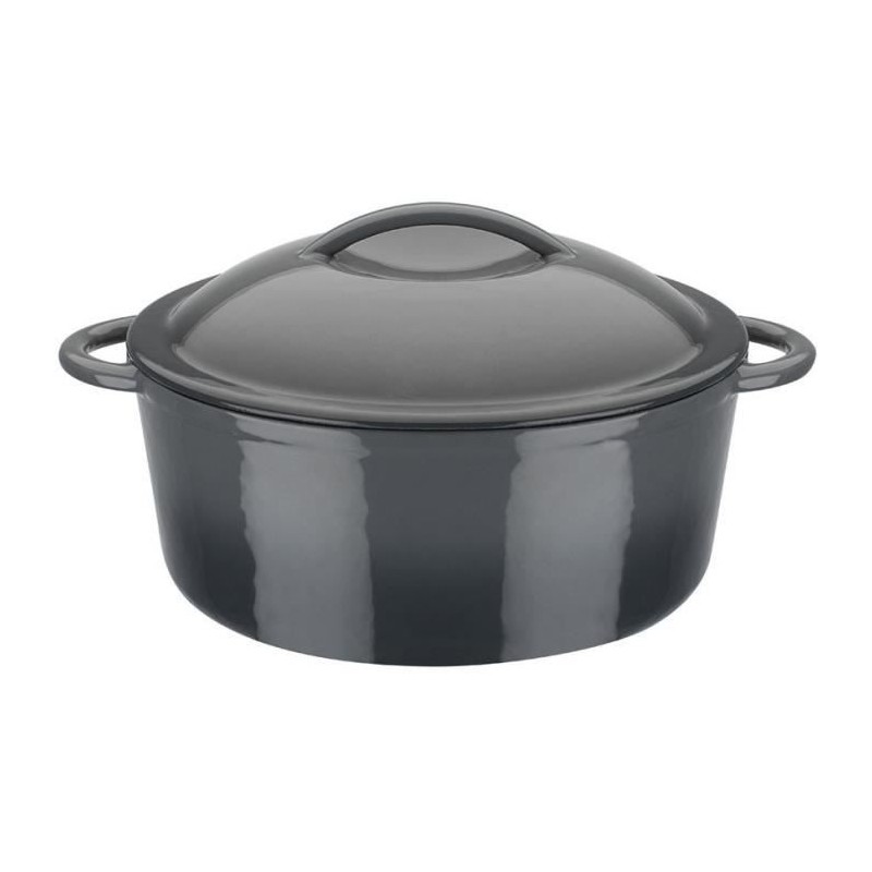 Solid cast iron pot - GSW - GRAY SHADOW - 24 cm - Round - Induction - Gray