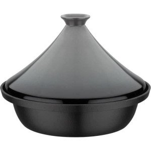 Tajine aus massivem Gusseisen - GSW - 30 x 22 cm - Keramikdeckel - ...