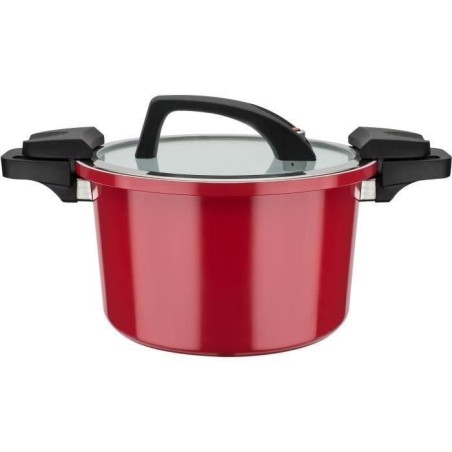 Low pressure cooker - GSW - 24 cm - 6 L - Forged aluminum - Induction - Red
