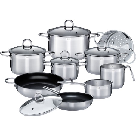GSW Alara - Stainless steel cookware set 14 pieces - All heat sources including induction