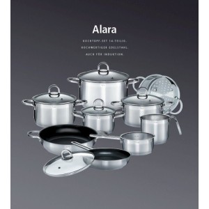 GSW Alara - Stainless steel cookware set 14 pieces - All heat sources including induction