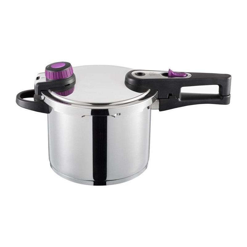 Autocuiseur - Induction - GSW - SYSTEM PLUS - 6 L - Ø 22 cm - Acier inoxydable massif 18/10 - Panier et support inclus