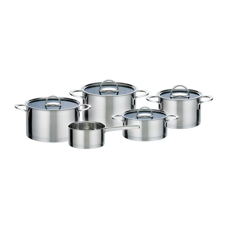GSW Elegance - Batterie de cuisine 9 pieces en acier inoxydable - Tous feux dont induction