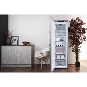 Gefrierschrank – HOTPOINT UH8F2CXFR – 4 Körbe/Schubladen – 263 l – Klasse E – L 59,5 cm x H 187,5 cm – Edelstahl