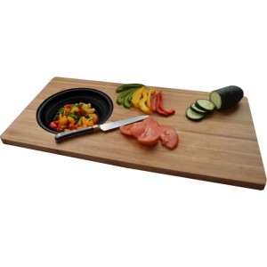 JOCCA - 1633N - Bamboo Cutting Board with Strainer - Black |  Cooki...