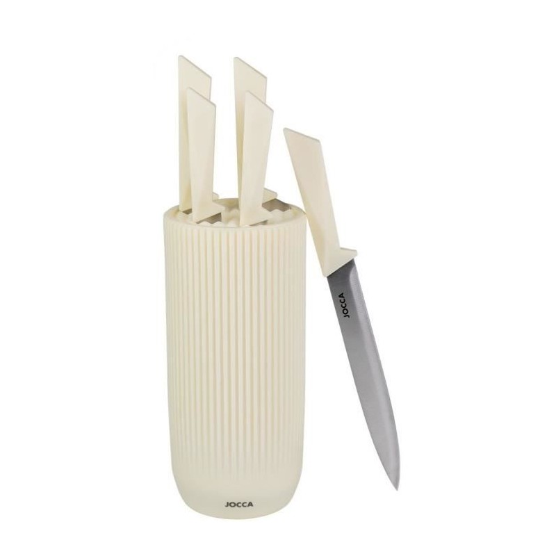 5er Messerset - JOCCA - Polypropylenblock - Beige