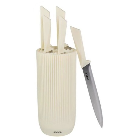 5er Messerset - JOCCA - Polypropylenblock - Beige