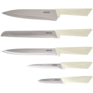 5er Messerset - JOCCA - Polypropylenblock - Beige