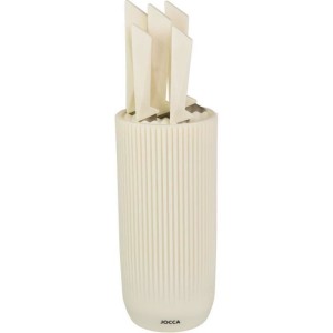 5er Messerset - JOCCA - Polypropylenblock - Beige
