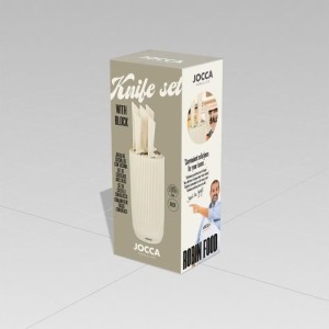 Set de 5 couteaux - JOCCA - Bloc en polypropylene - Beige