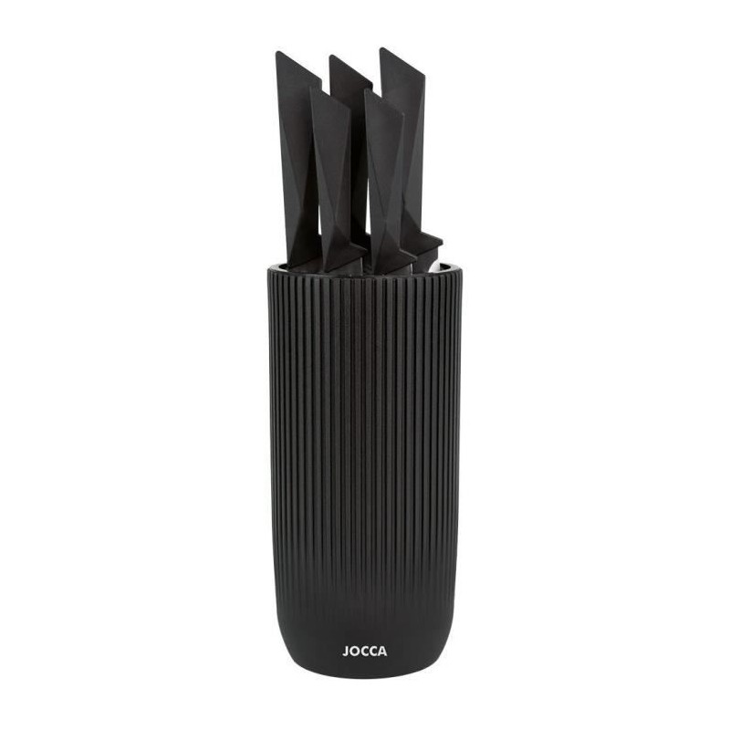 Set of 5 knives - JOCCA - Polypropylene block - Black