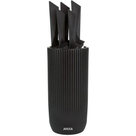 Set de 5 couteaux - JOCCA - Bloc en polypropylene - Noir